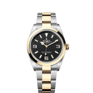 Rolex Explorer Replica 36 Yellow Gold and Oystersteel 124273