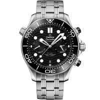 Omega Seamaster Diver 300M Bright Black 44 mm, steel on steel